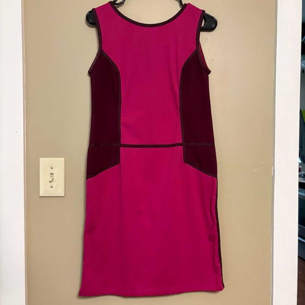 Mossimo Women's Color-Block Pink Purple Sleeveless Casual Sheath Dress Small
